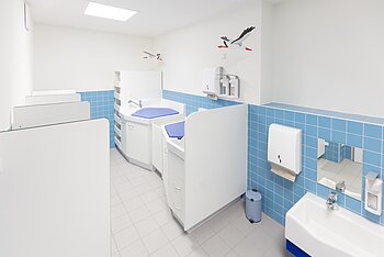 Wickelbereich der Kita Kleine Riesen München Neuperlach-Zentrum