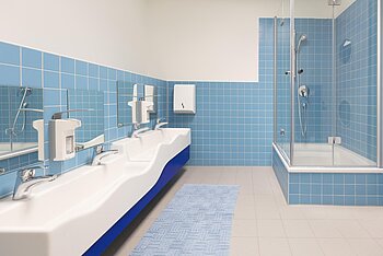 Waschbecken der Kita Kleine Riesen München Neuperlach-Zentrum