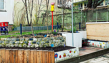 Kita Little Giants Nürnberg Emilienstraße - Beete