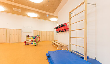 Turnraum der Kita Kleine Riesen München Bogenhausen Bavaria Towers