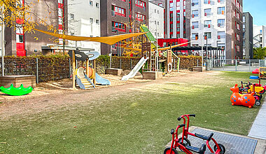 Kita Kleine Riesen Esslingen Hengstenberg Areal - Außengelände und Spielplatz 